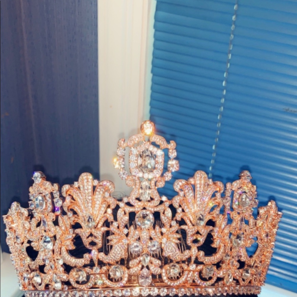 bridal styles boutique rose gold crown